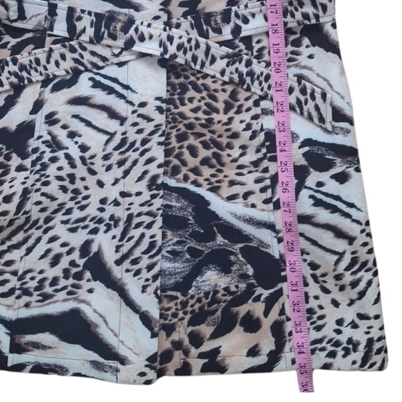 Animal Print Fall Coat Joseph Ribkoff Belted Business Casual Jacket Sz 4 - Picture 9 of 12